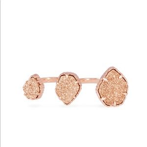 Rose Gold drusy Naomi ring